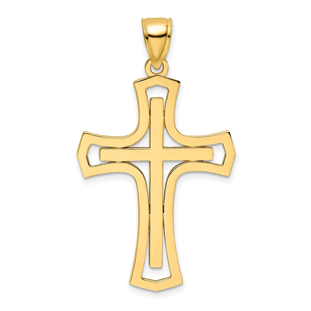 14k Polished Cross Pendant