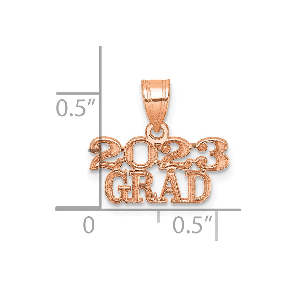 14k Polished Rose Gold 2023 GRAD Charm