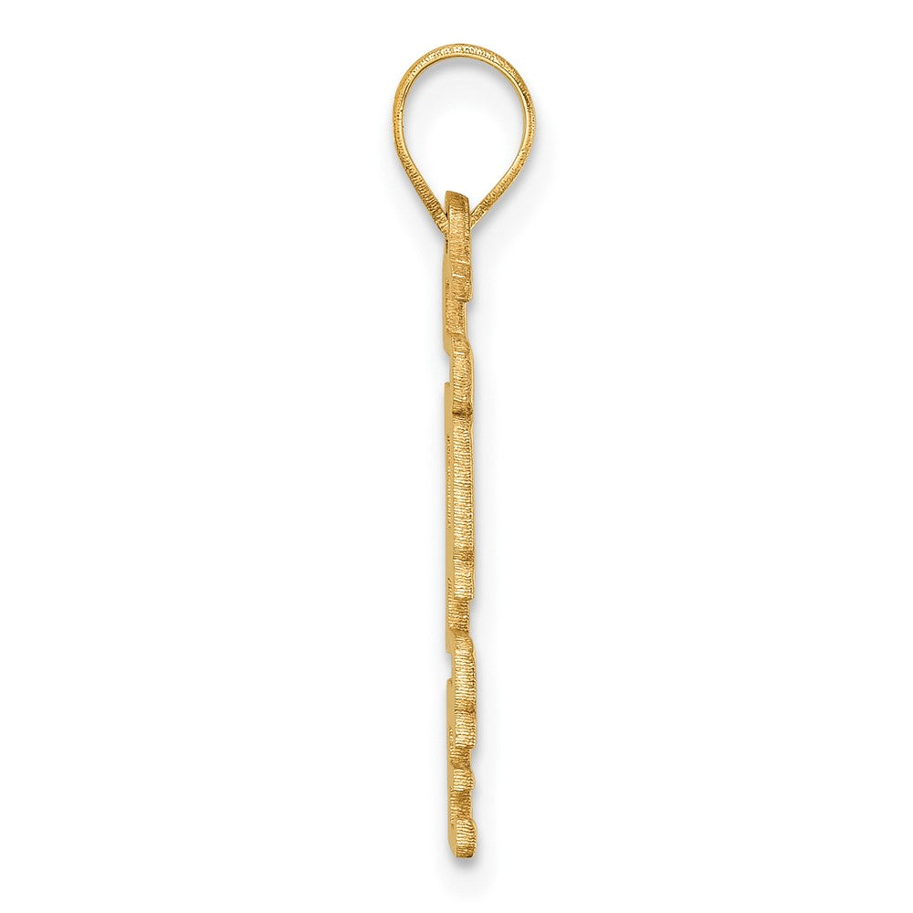 14K Polished Vertical 2023 Graduation Charm