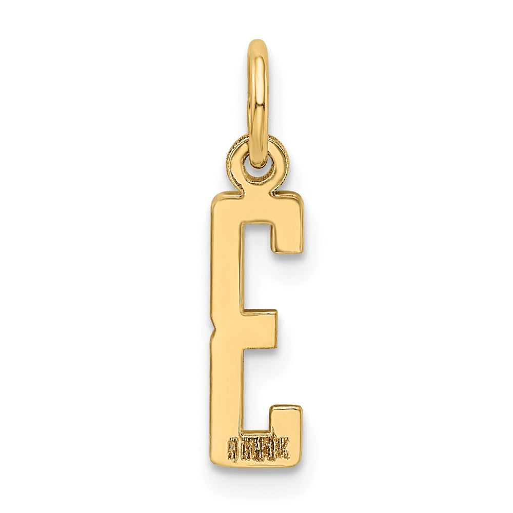 14k Small Elongated Number 3 Charm