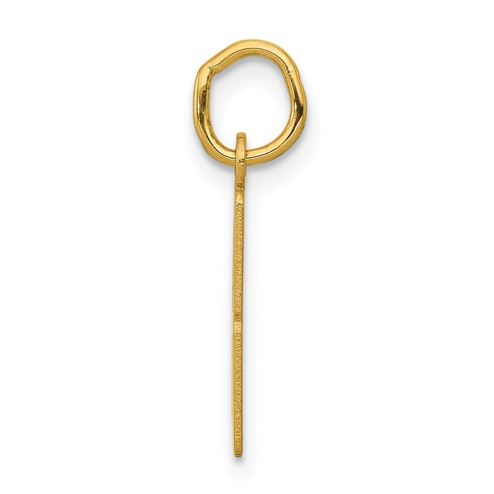 14k Small Elongated Number 8 Charm