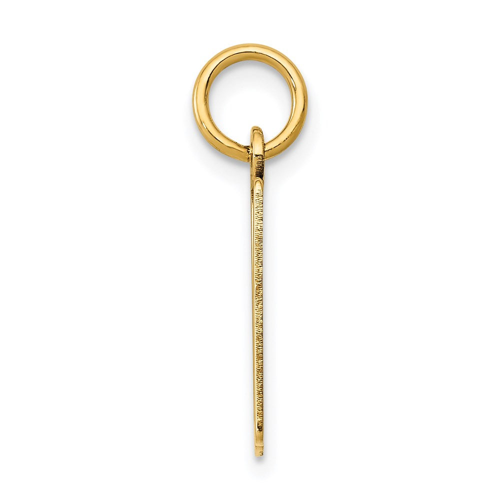14k Small Elongated Number 10 Charm