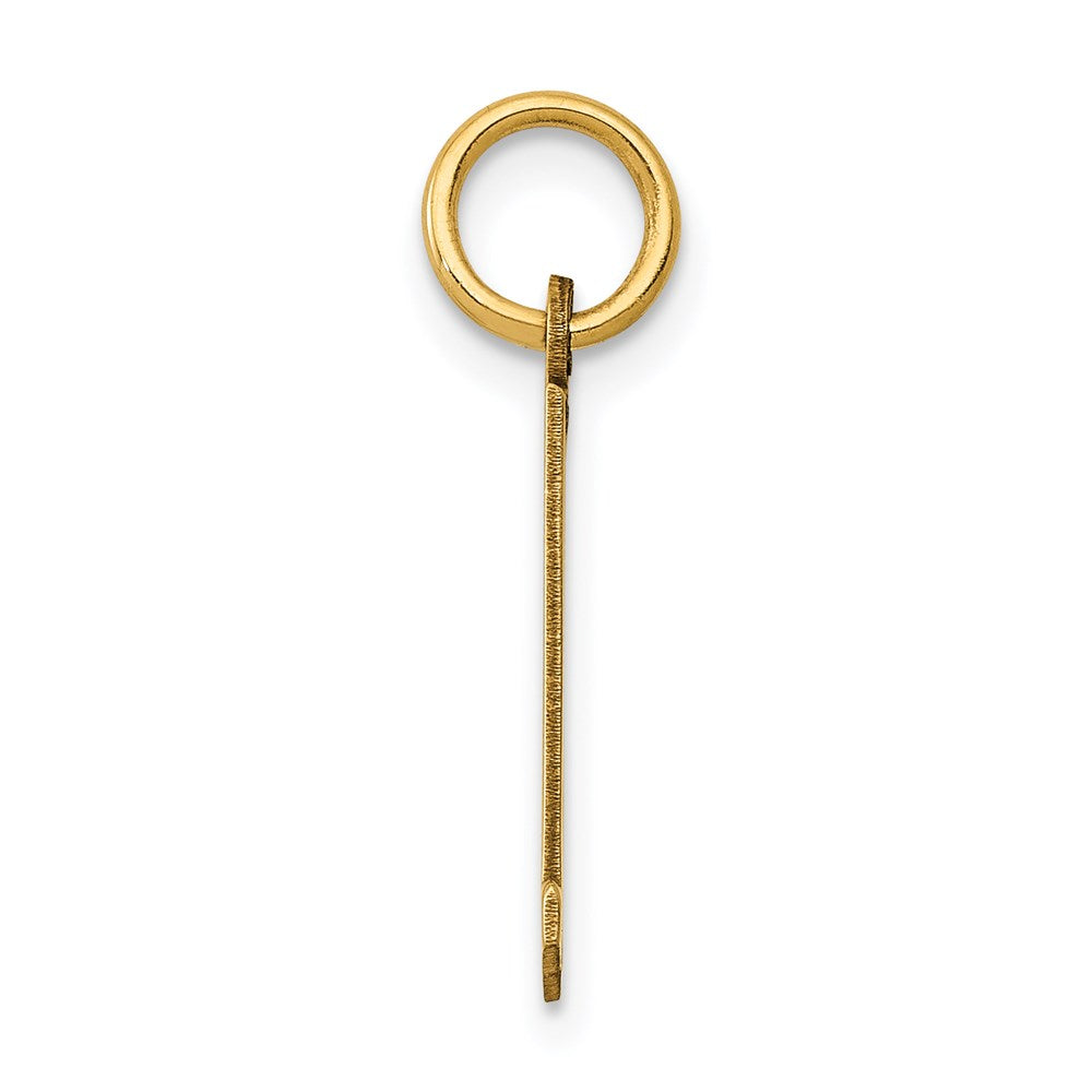 14k Small Elongated Number 21 Charm