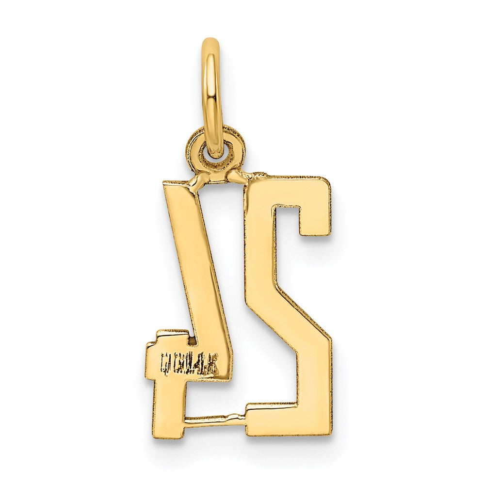 14k Small Elongated Number 24 Charm