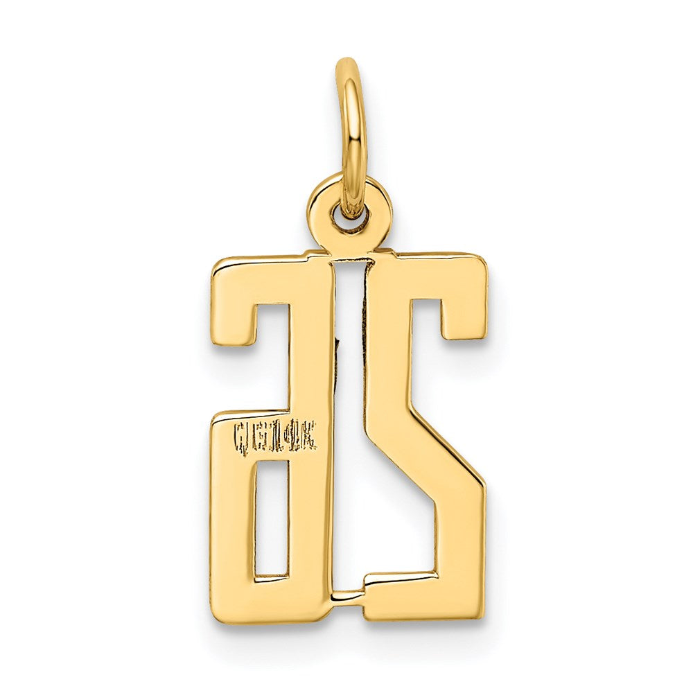 14k Small Elongated Number 26 Charm