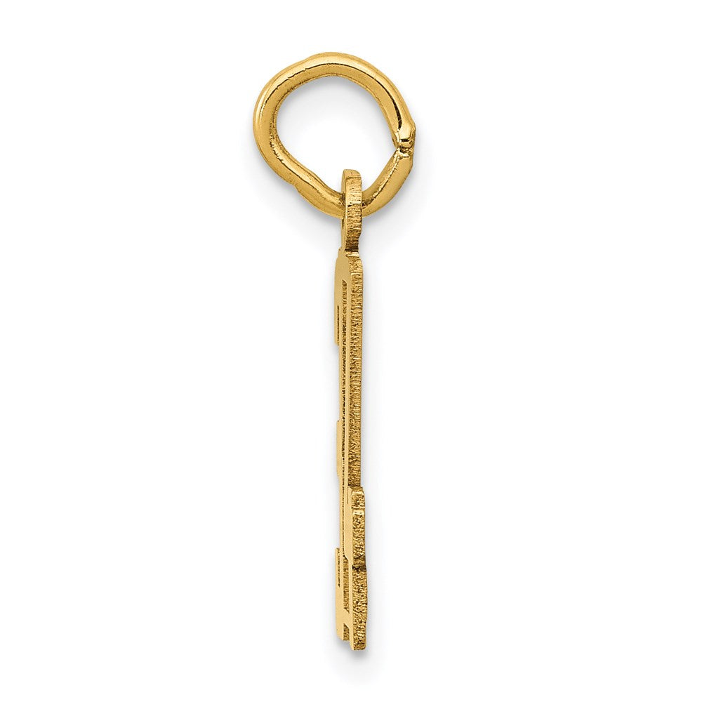 14k Small Elongated Number 34 Charm