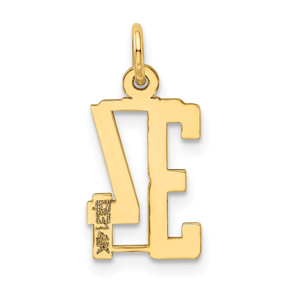 14k Small Elongated Number 34 Charm