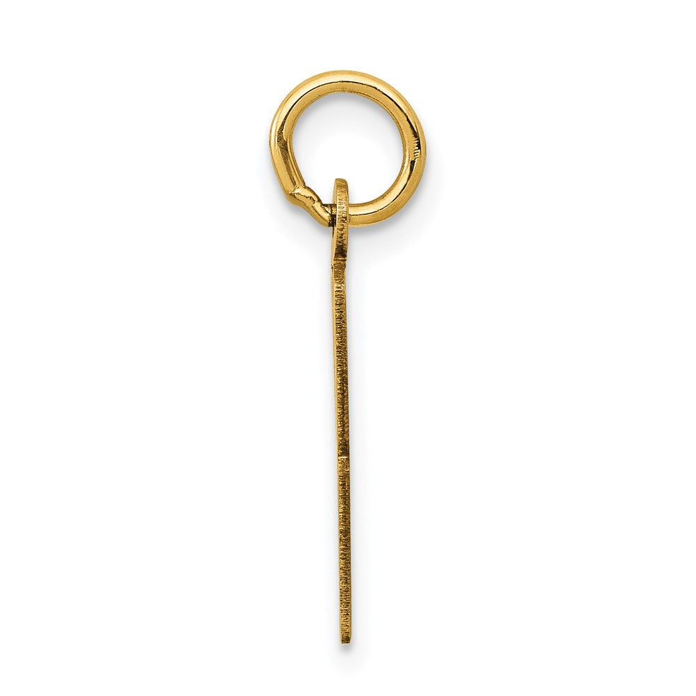 14k Small Elongated Number 38 Charm