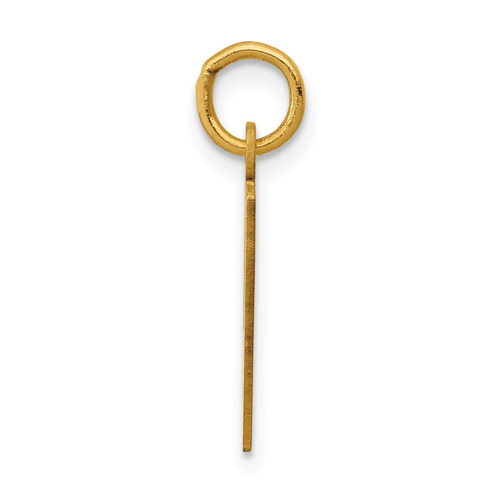 14k Small Elongated Number 47 Charm