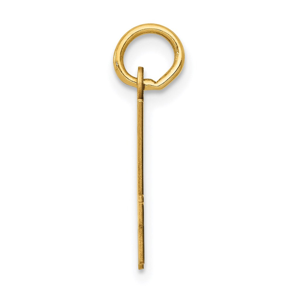 14k Small Elongated Number 74 Charm