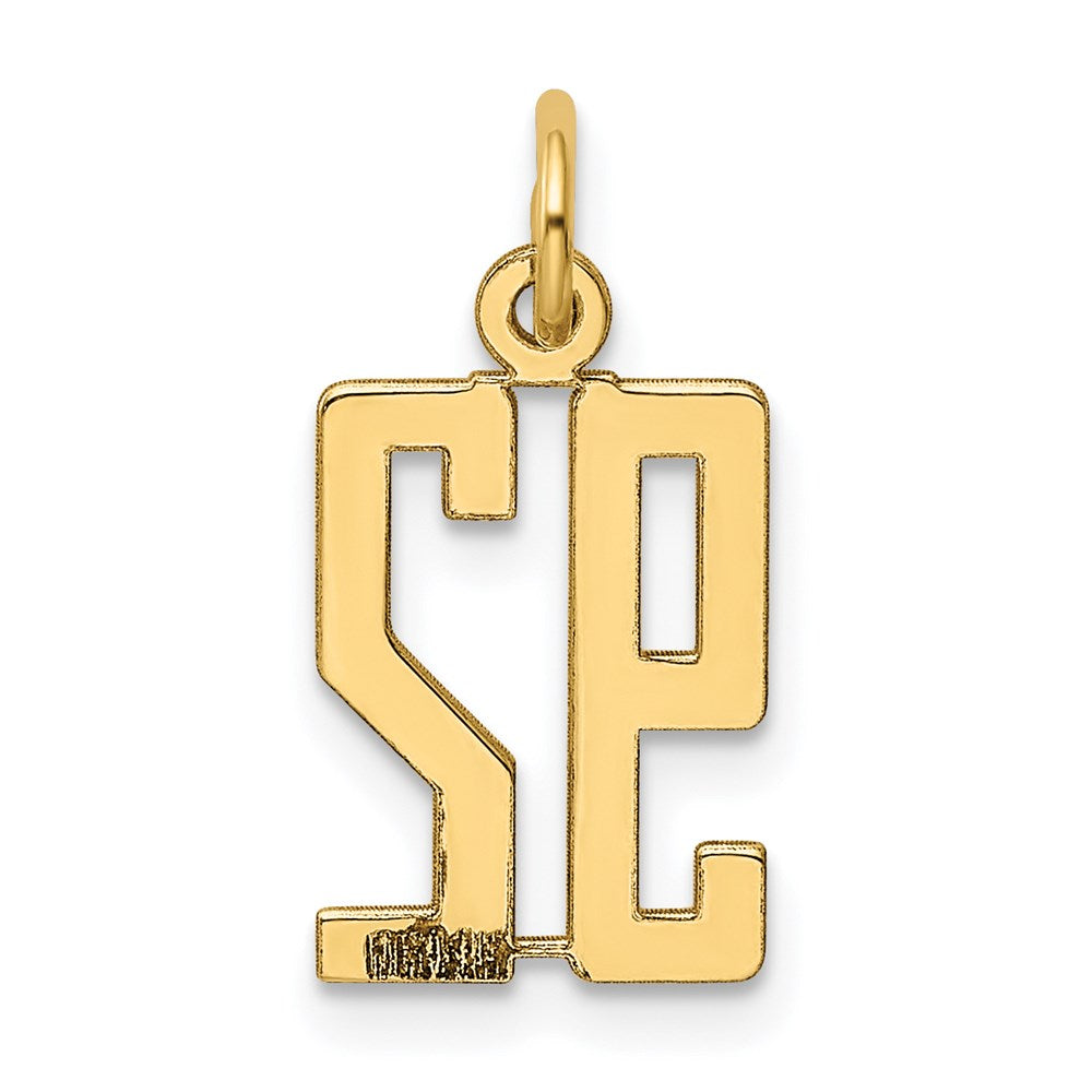 14k Small Elongated Number 92 Charm