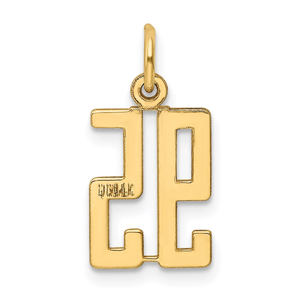 14k Small Elongated Number 95 Charm