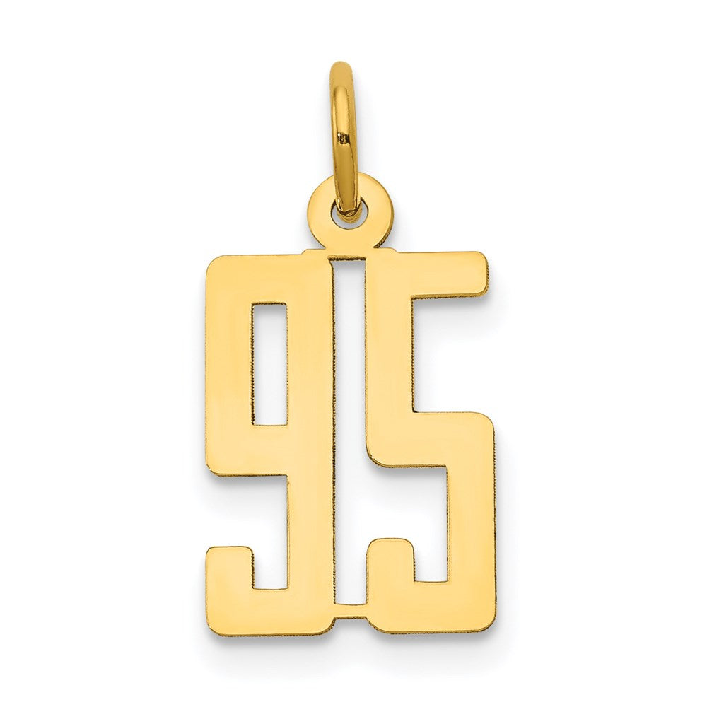 14k Small Elongated Number 95 Charm