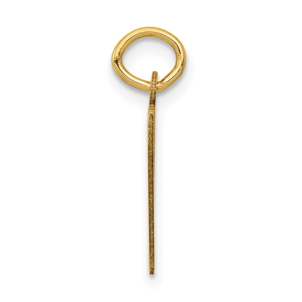 14k Small Elongated Number 97 Charm