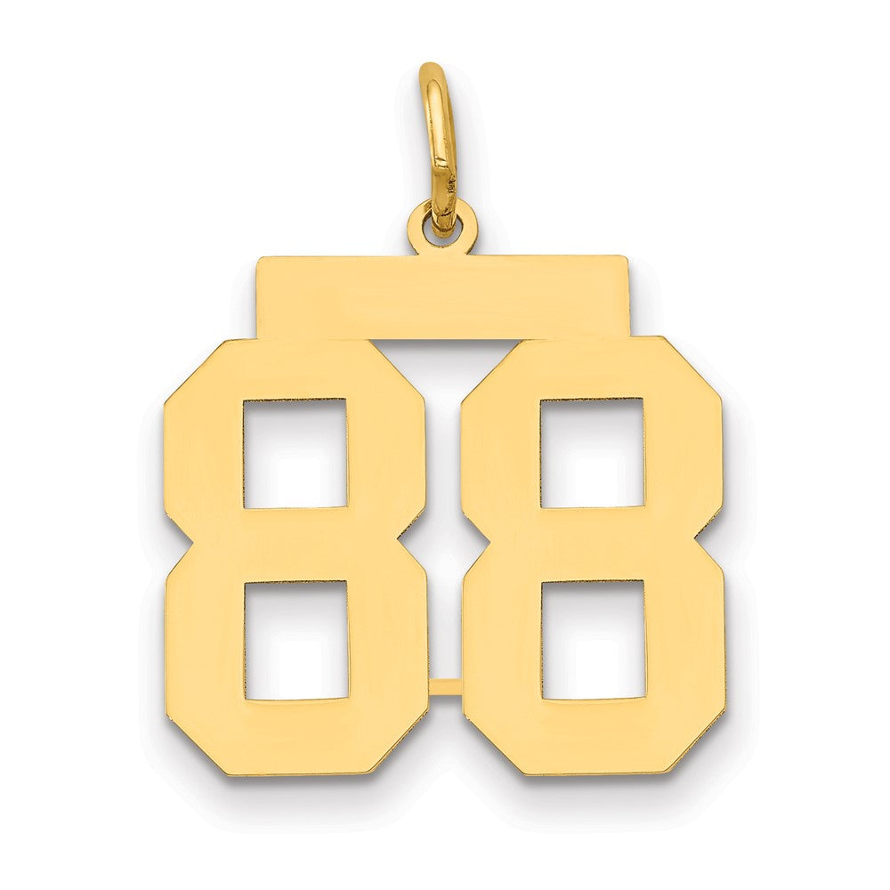 14k Medium Polished Number 88 Charm