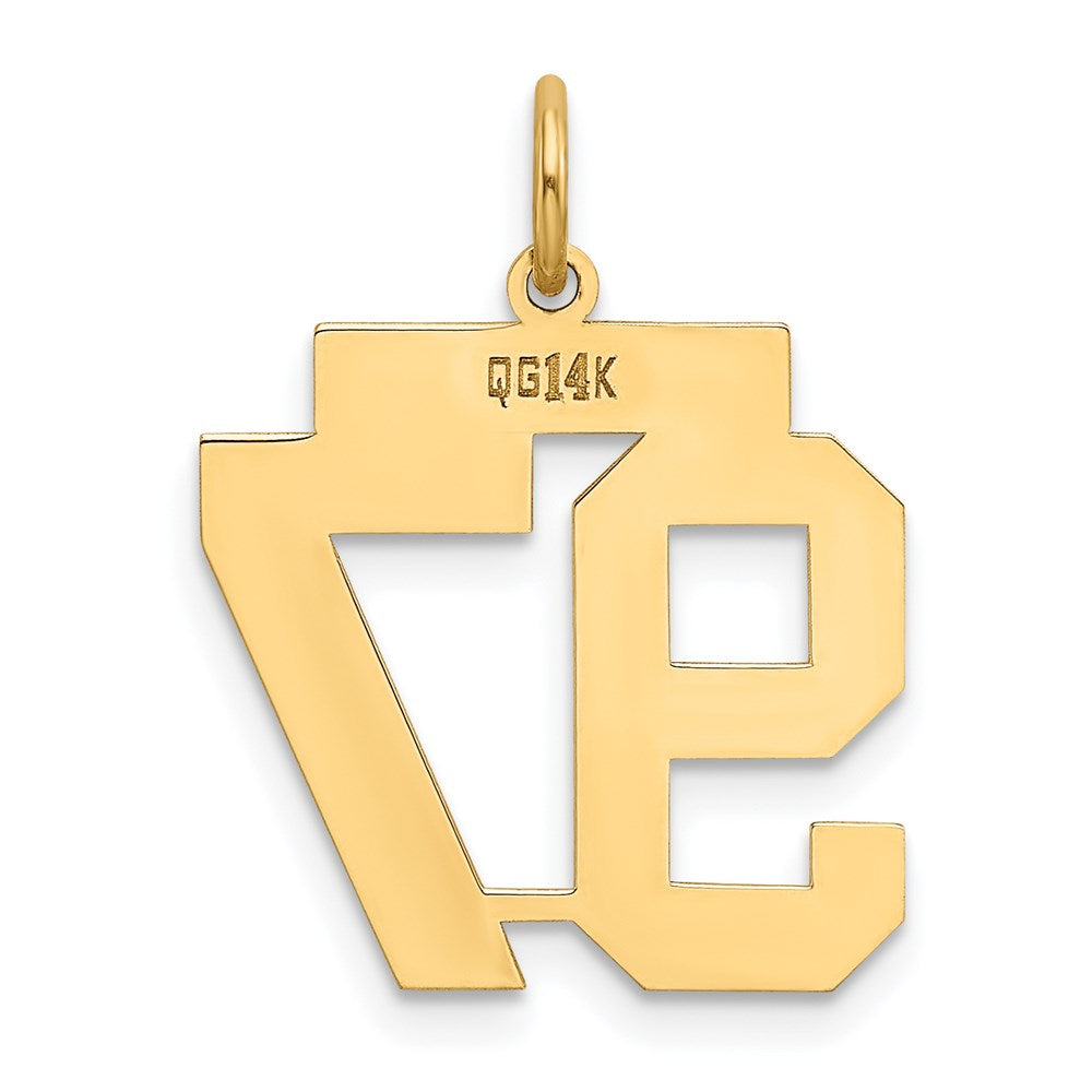 14k Medium Polished Number 97 Charm