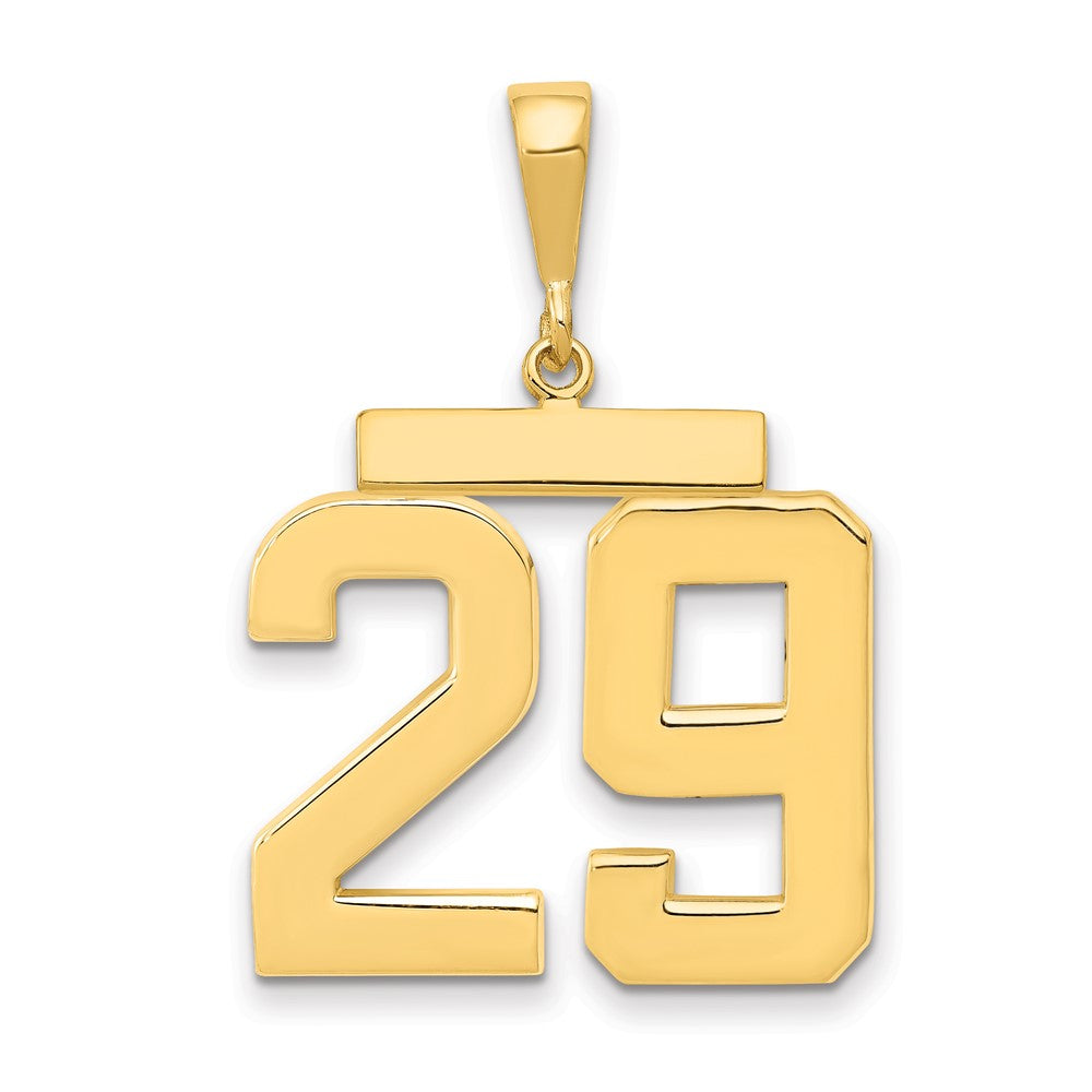 14k Large Polished Number 29 Charm