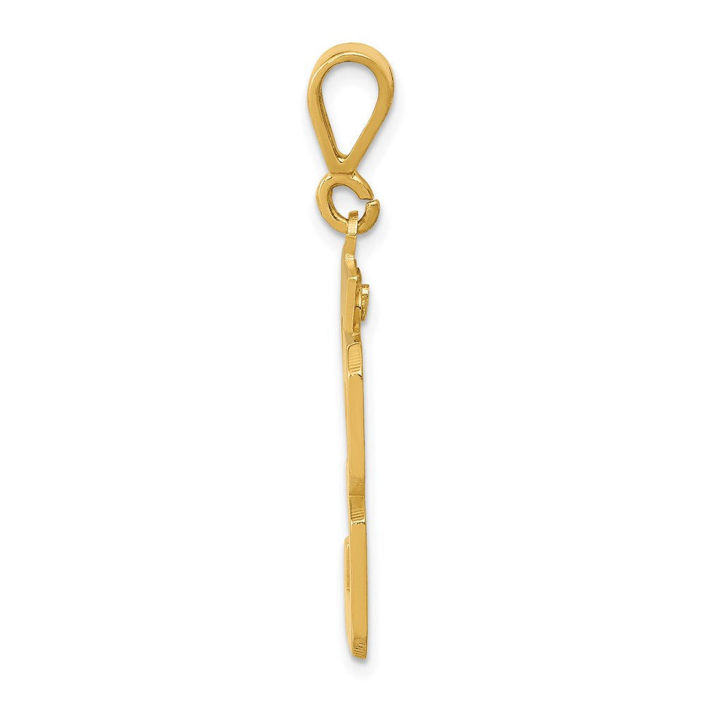 14k Large Polished Number 33 Charm