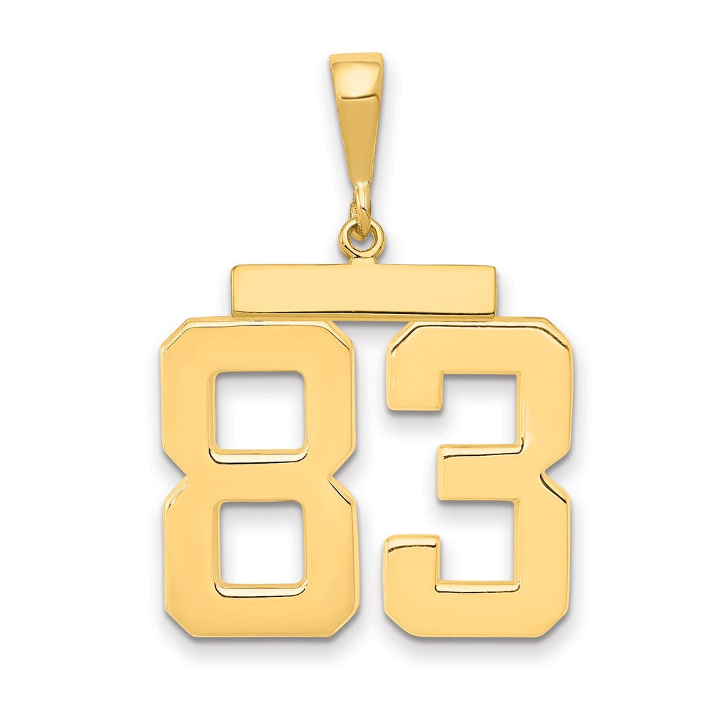 14k Large Polished Number 83 Charm