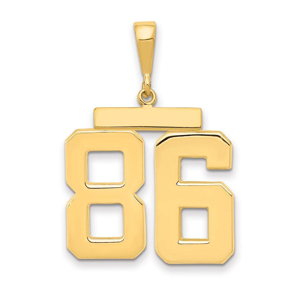 14k Large Polished Number 86 Charm