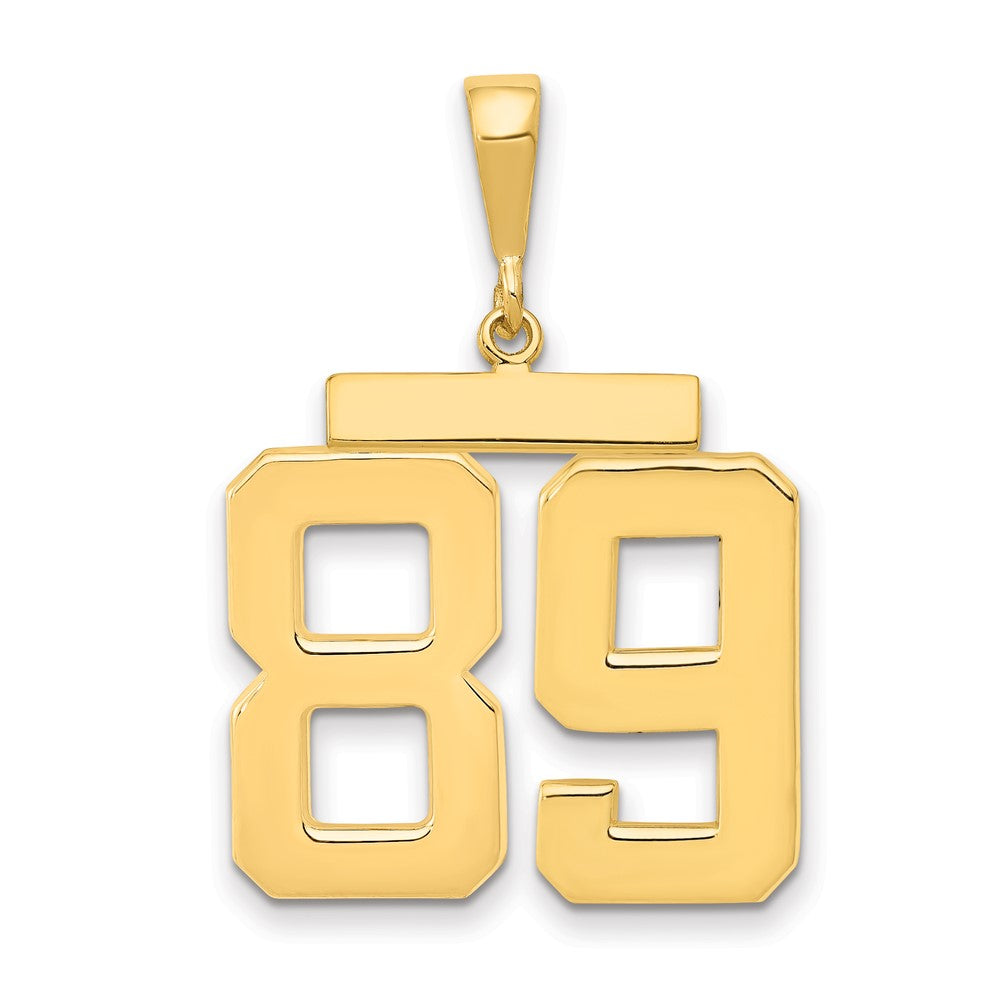 14k Large Polished Number 89 Charm