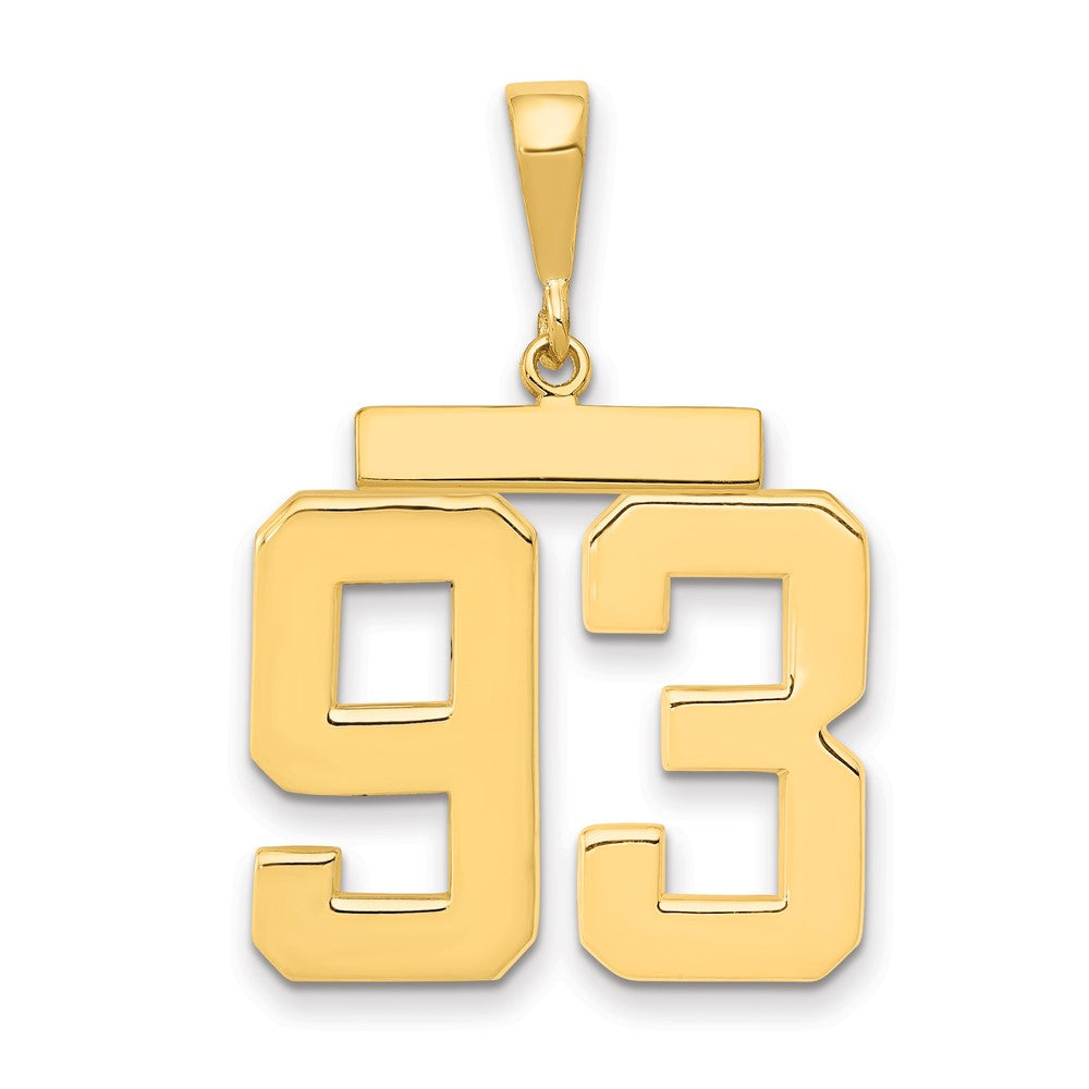 14k Large Polished Number 93 Charm