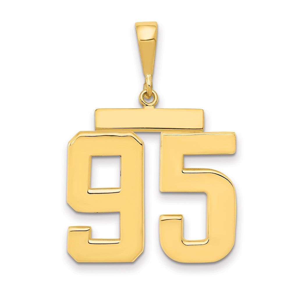 14k Large Polished Number 95 Charm