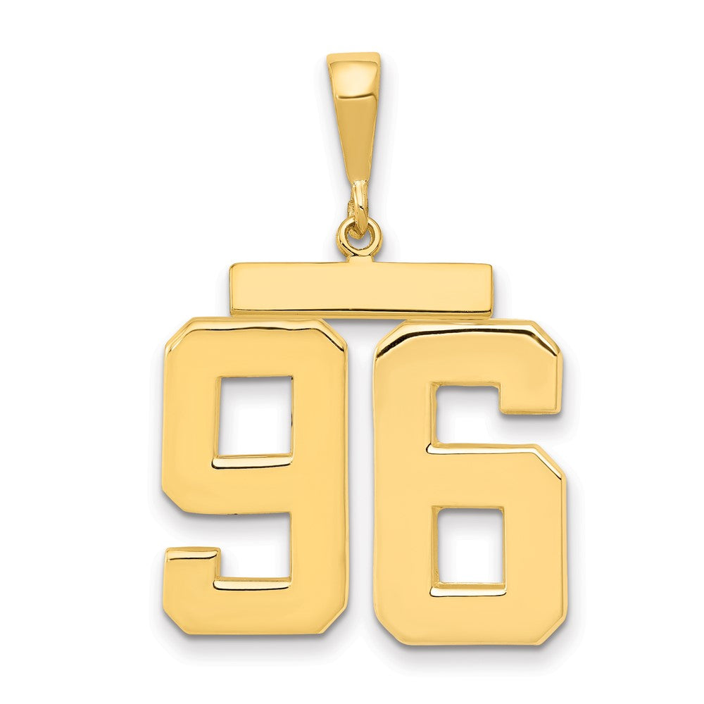 14k Large Polished Number 96 Charm