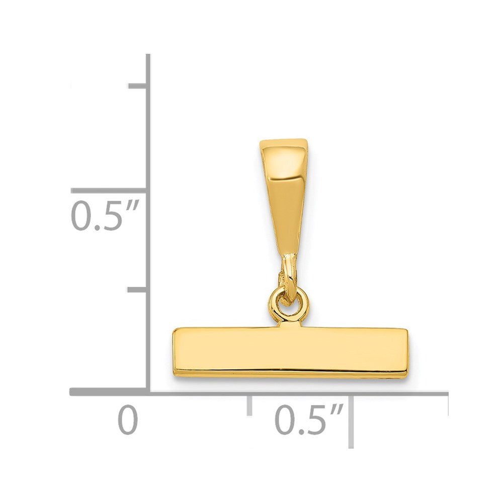 14k Casted Large Polished Top Pendant