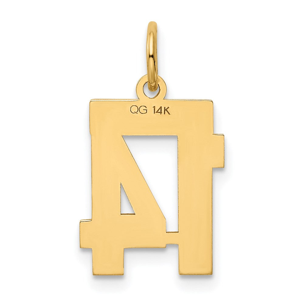 14k Small Polished Number 14 Charm