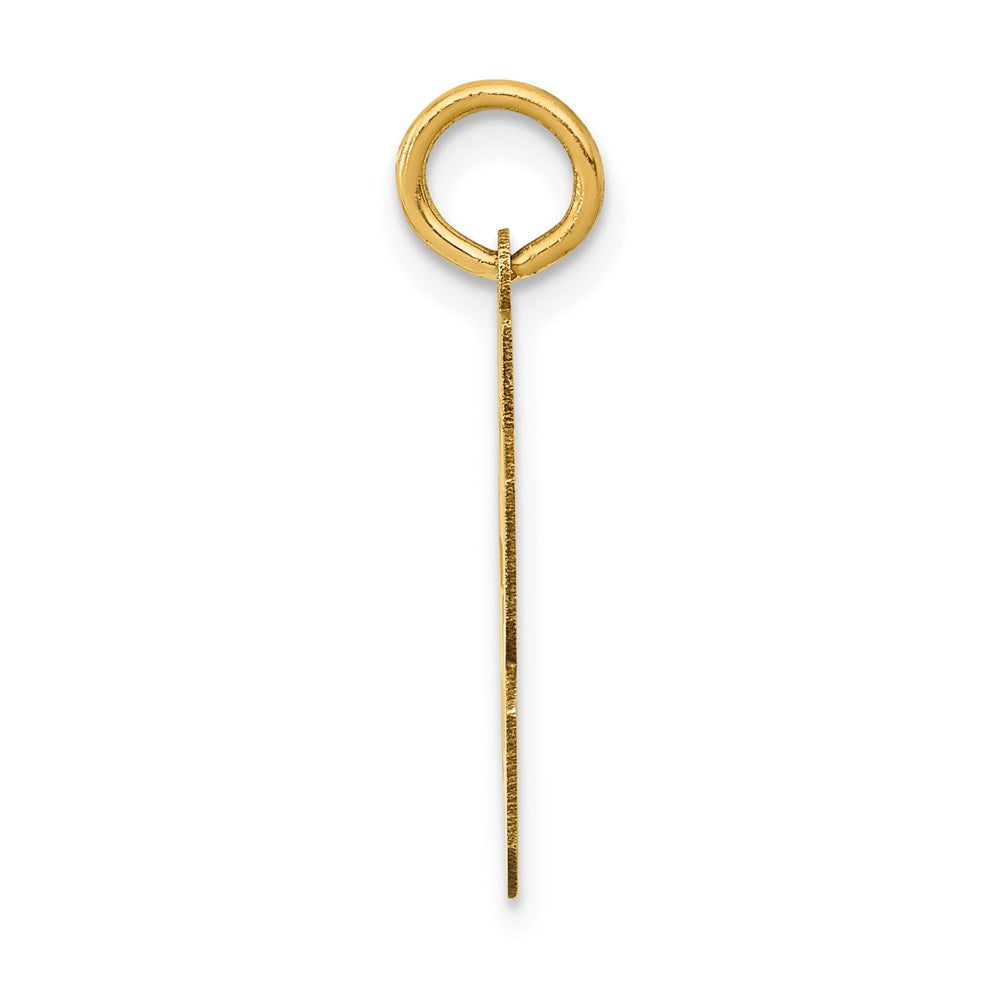 14k Small Polished Number 63 Charm