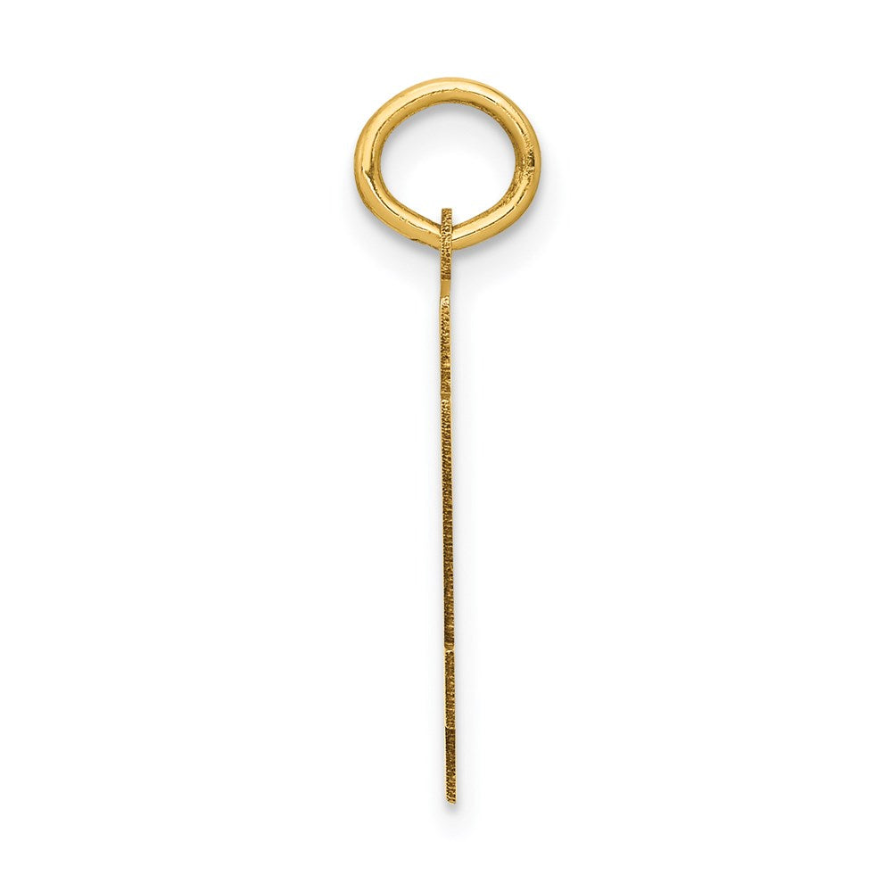 14k Small Polished Number 74 Charm