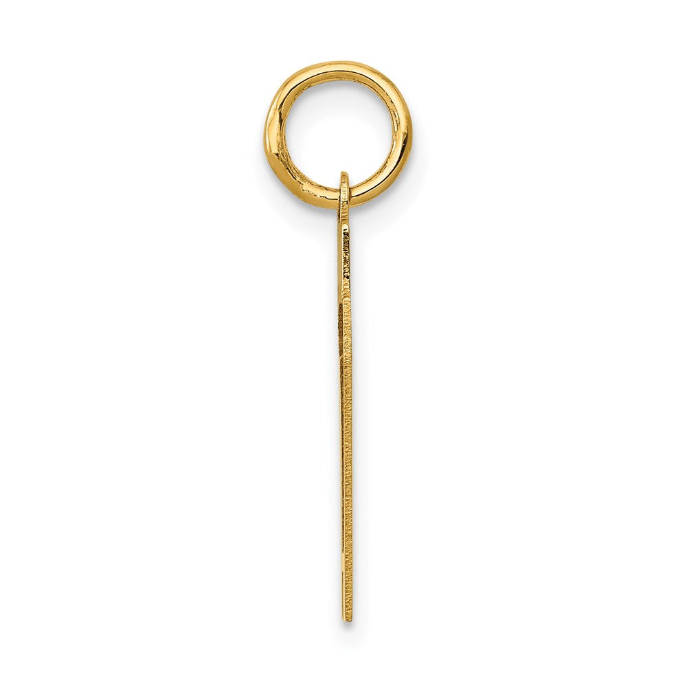 14k Small Polished Number 77 Charm