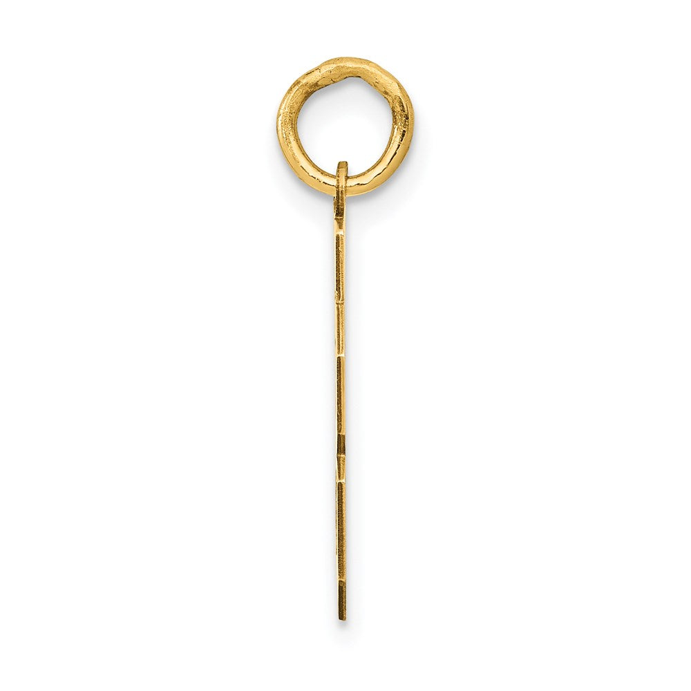 14k Small Polished Number 78 Charm