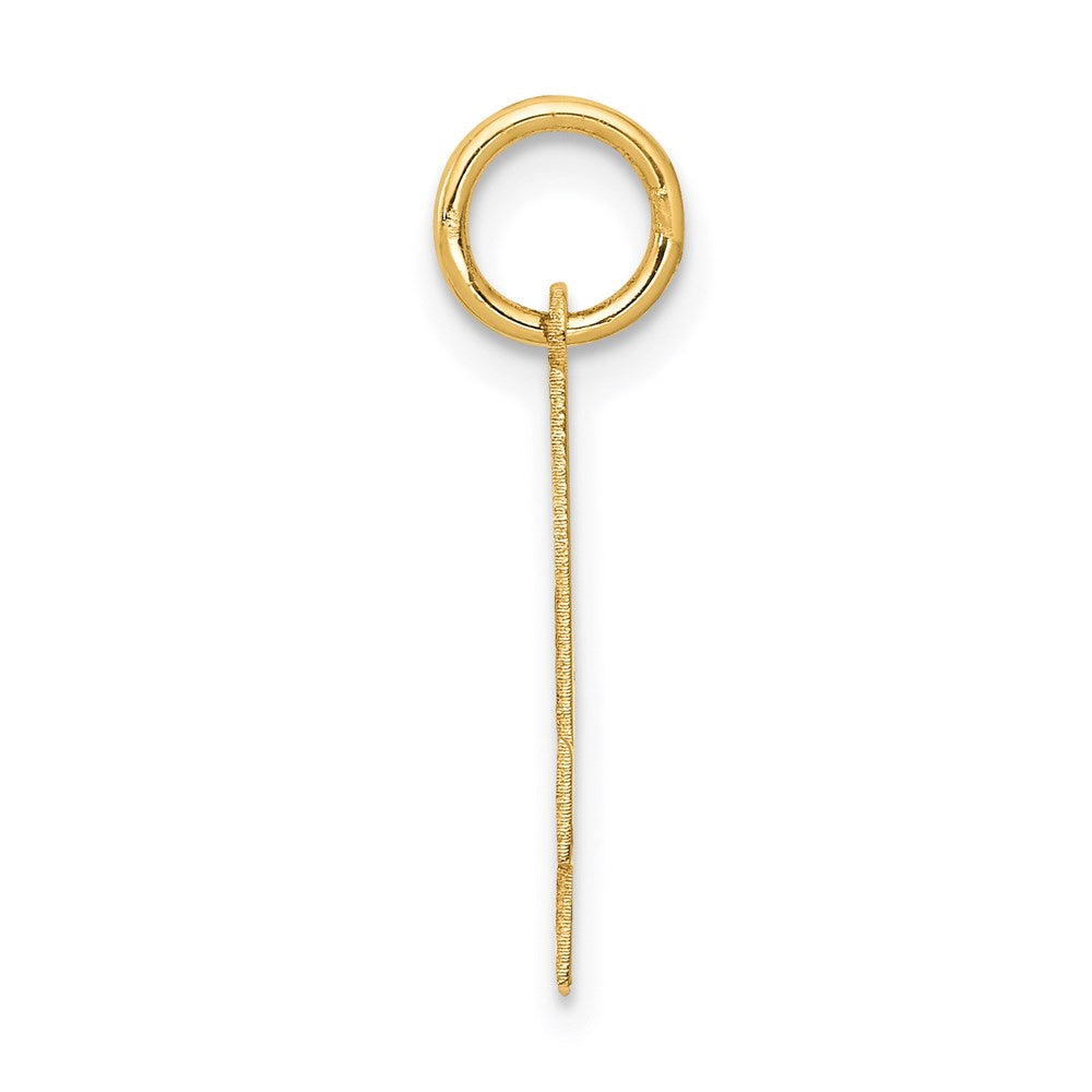 14k Medium Satin Number 4 Charm