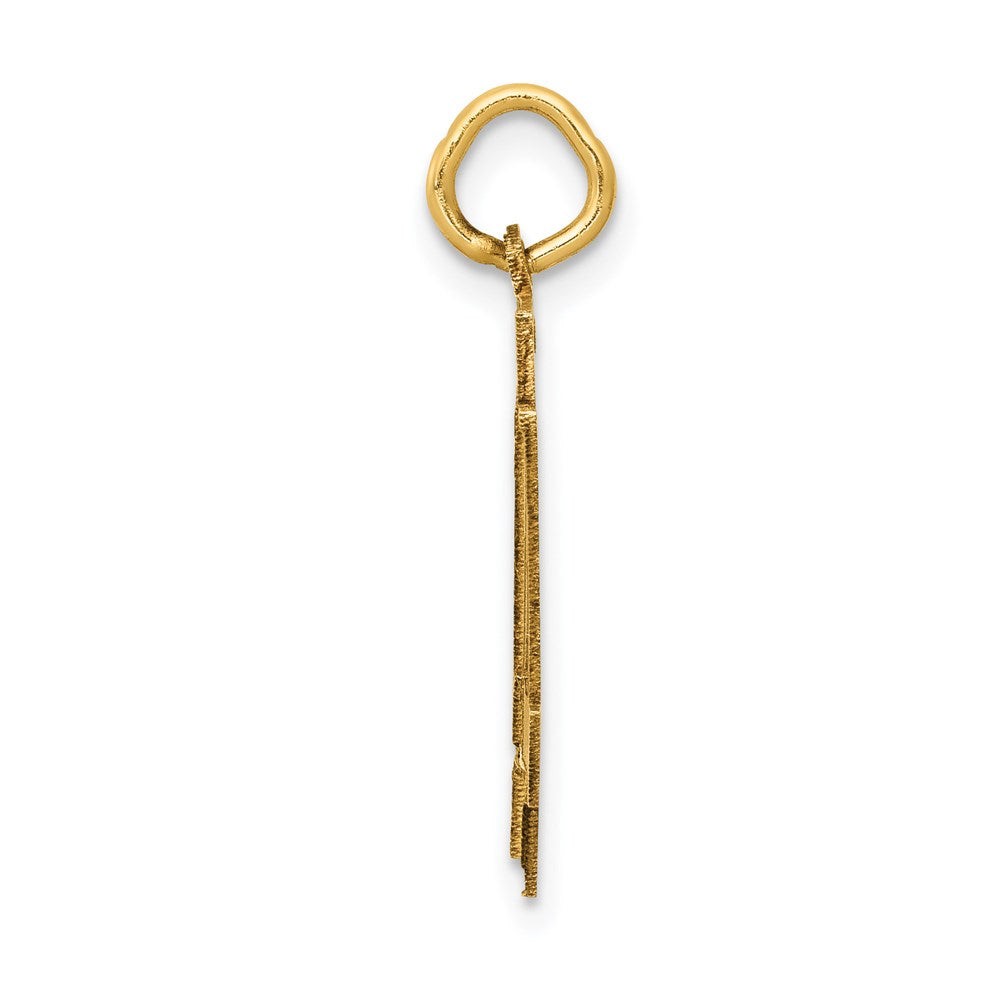 14k Medium Satin Number 44 Charm