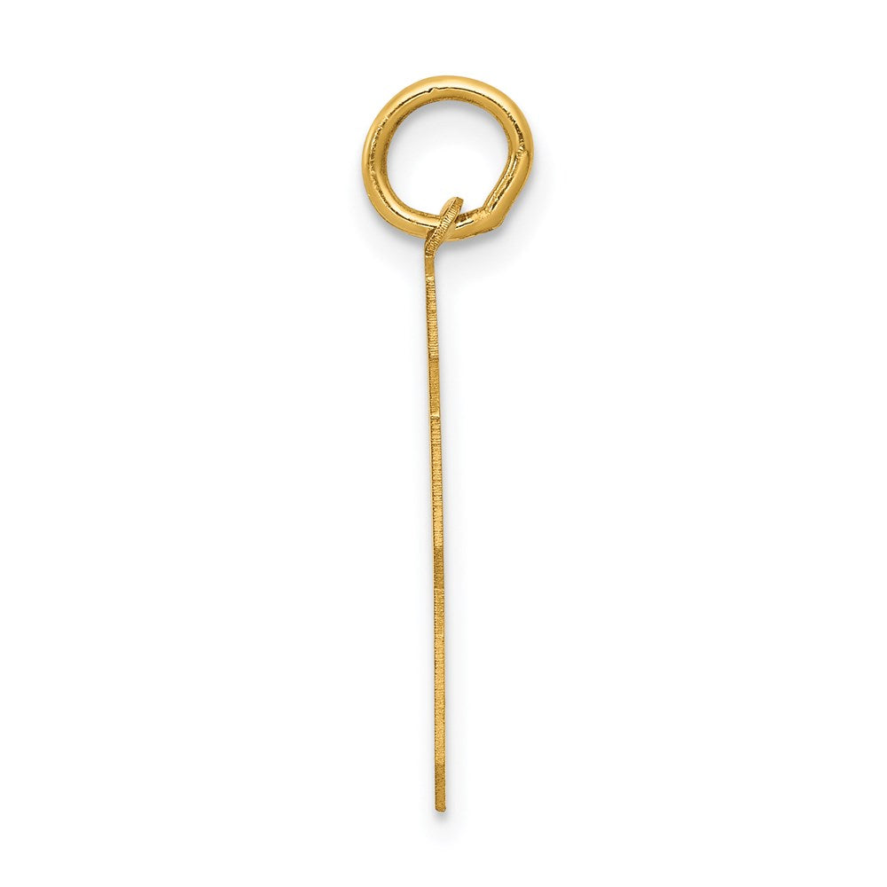 14k Medium Satin Number 63 Charm