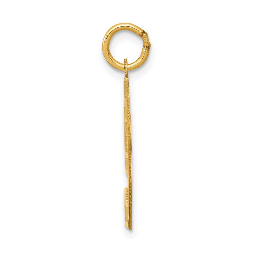 14k Medium Satin Number 97 Charm