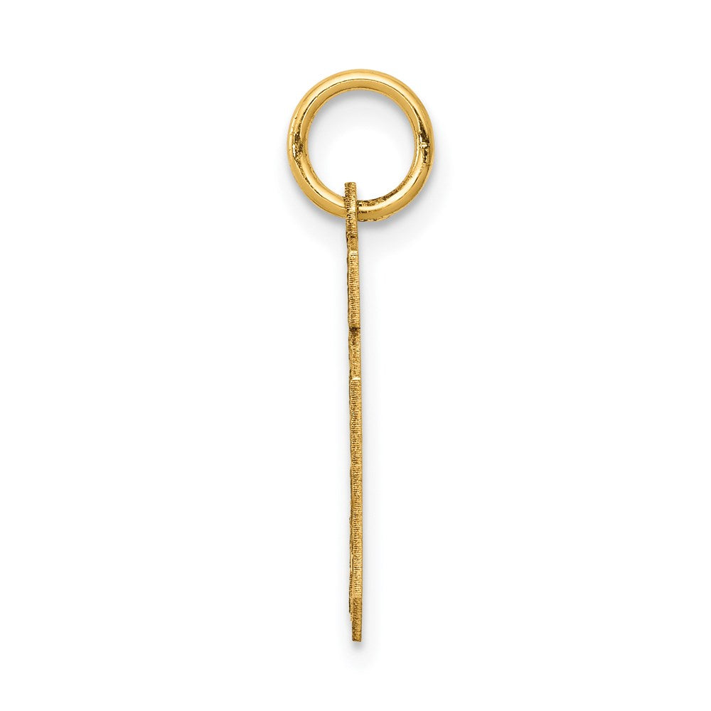 14k Small Satin Number 10 Charm