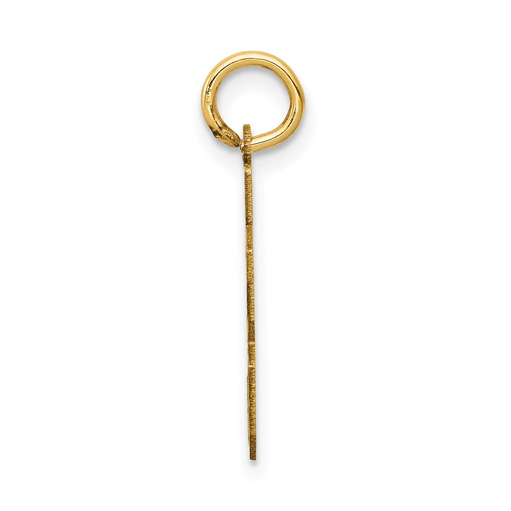 14k Small Satin Number 33 Charm
