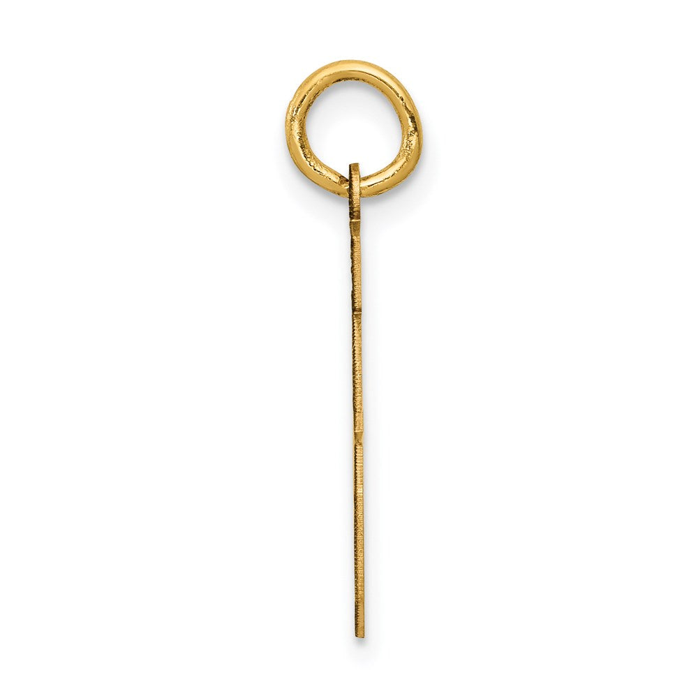 14k Small Satin Number 46 Charm