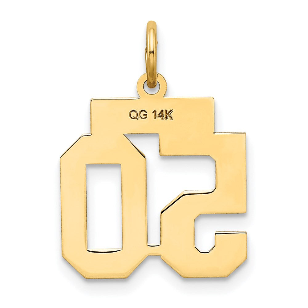 14k Small Satin Number 50 Charm