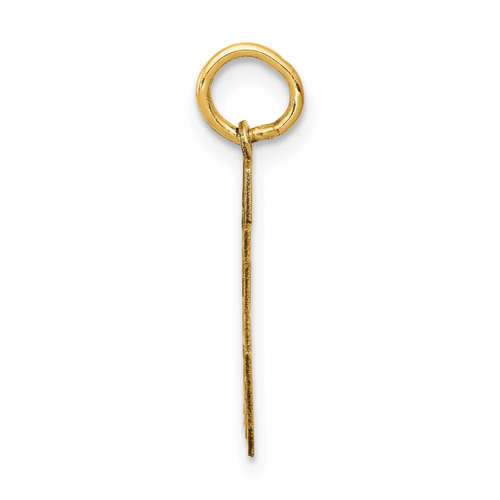14k Small Satin Number 65 Charm