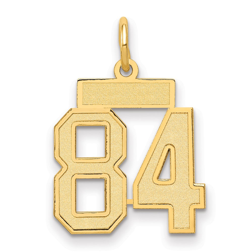 14k Small Satin Number 84 Charm