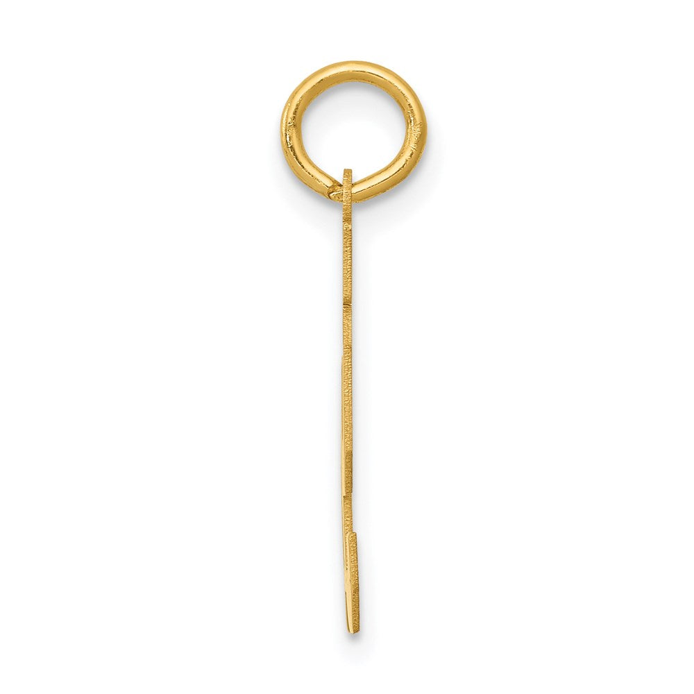 14k Small Satin Number 91 Charm