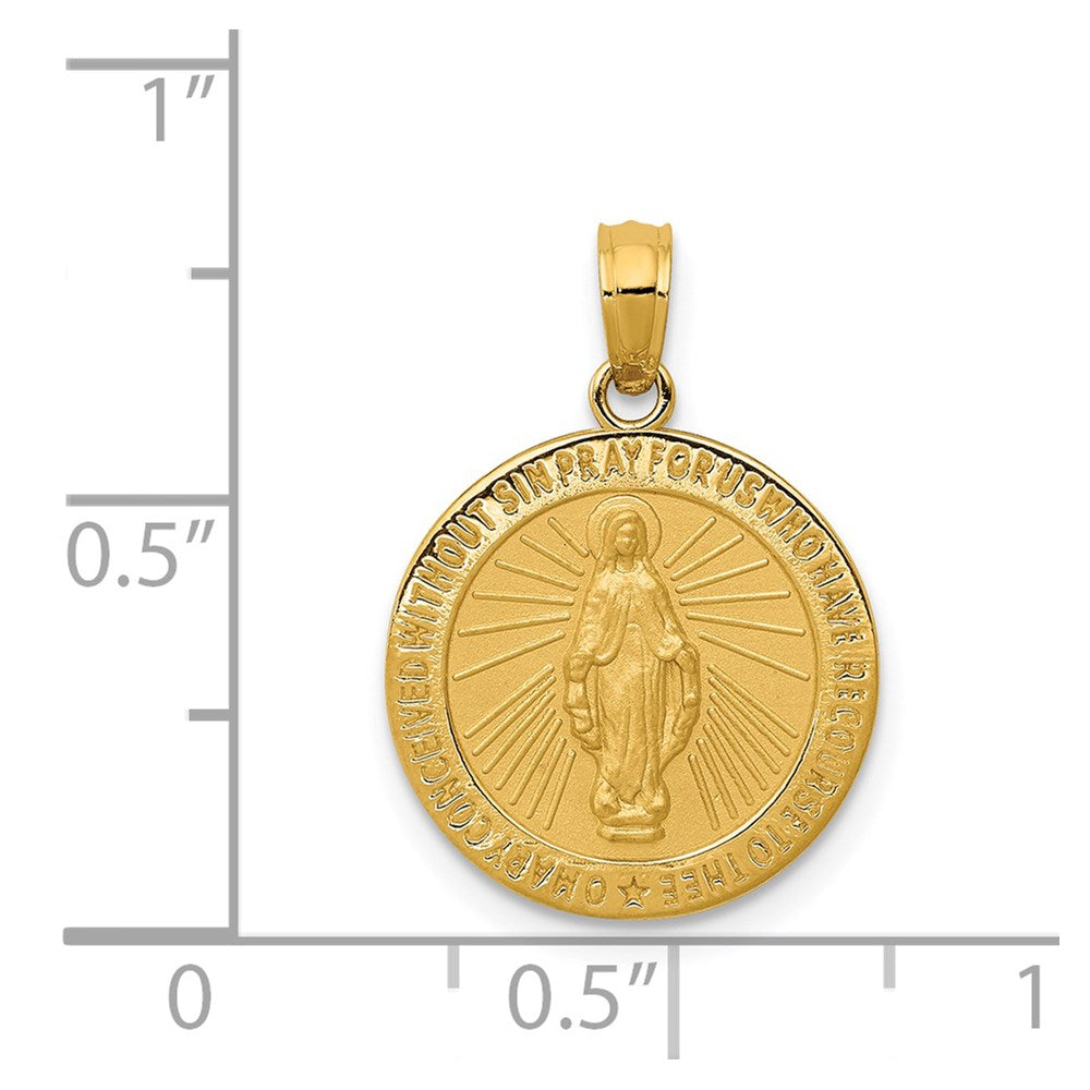 14k Miraculous Medal Pendant