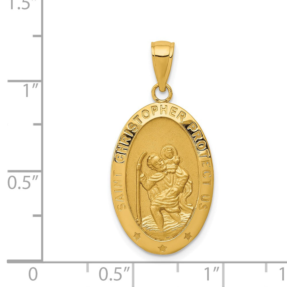 14k Saint Christopher Medal Pendant