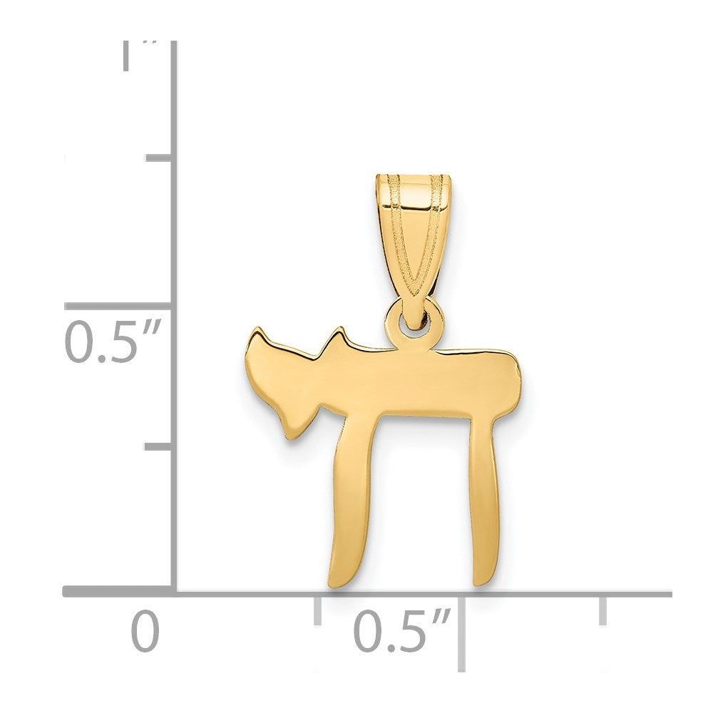 14k Chai Pendant