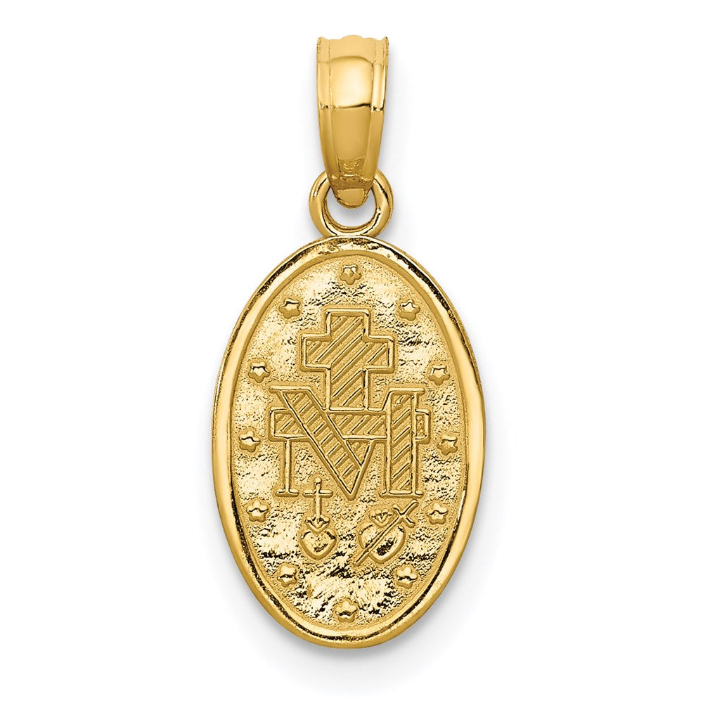 14k w/Rhodium Miraculous Medal Charm