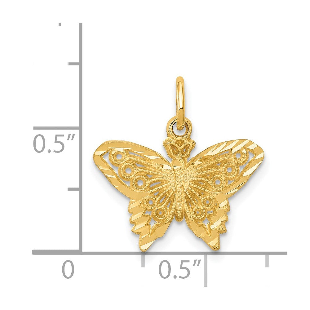 14k Butterfly Charm